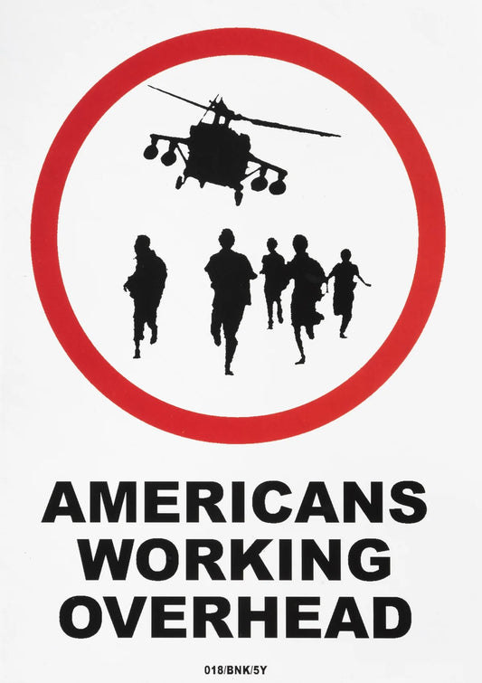 BANKSY - AMERICANS WORKING XXL STICKER