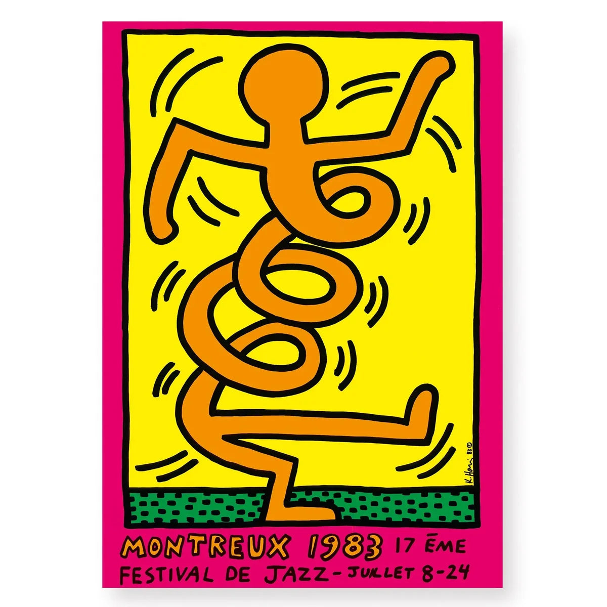 KEITH HARING - 1983 MONTREUX JAZZ FESTIVAL (PINK)