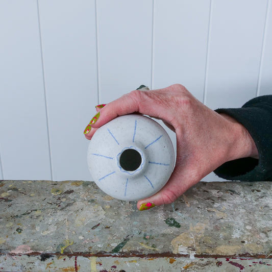 Grey Speckled Bud Vase