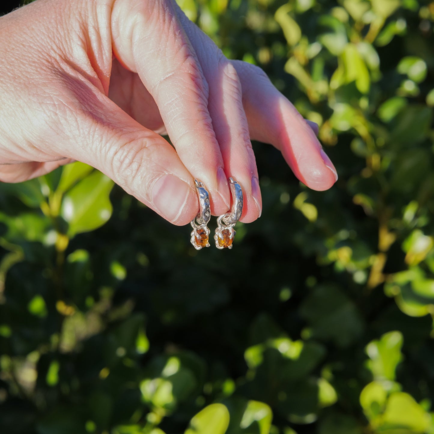 Tourmaline Hoops
