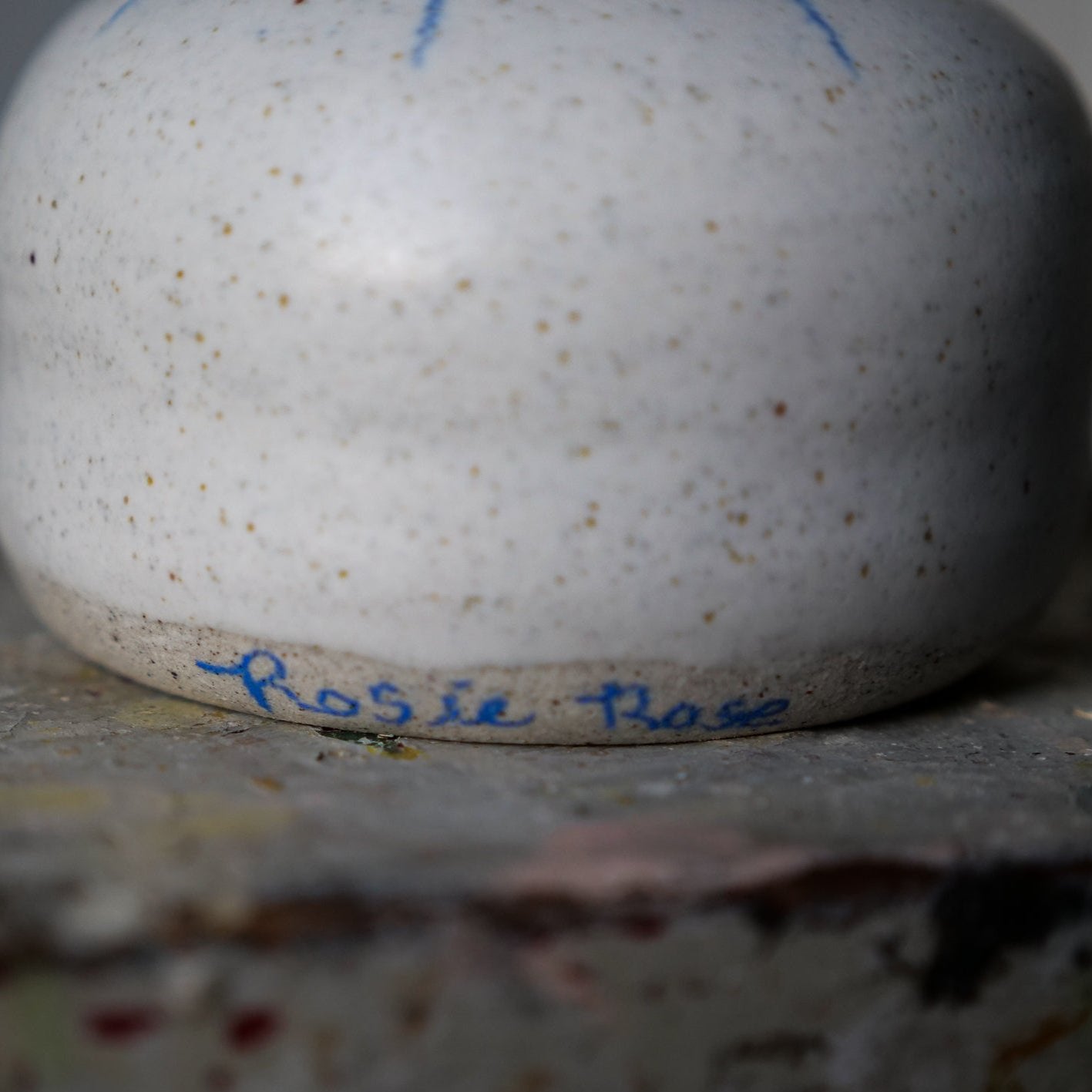 Grey Speckled Bud Vase