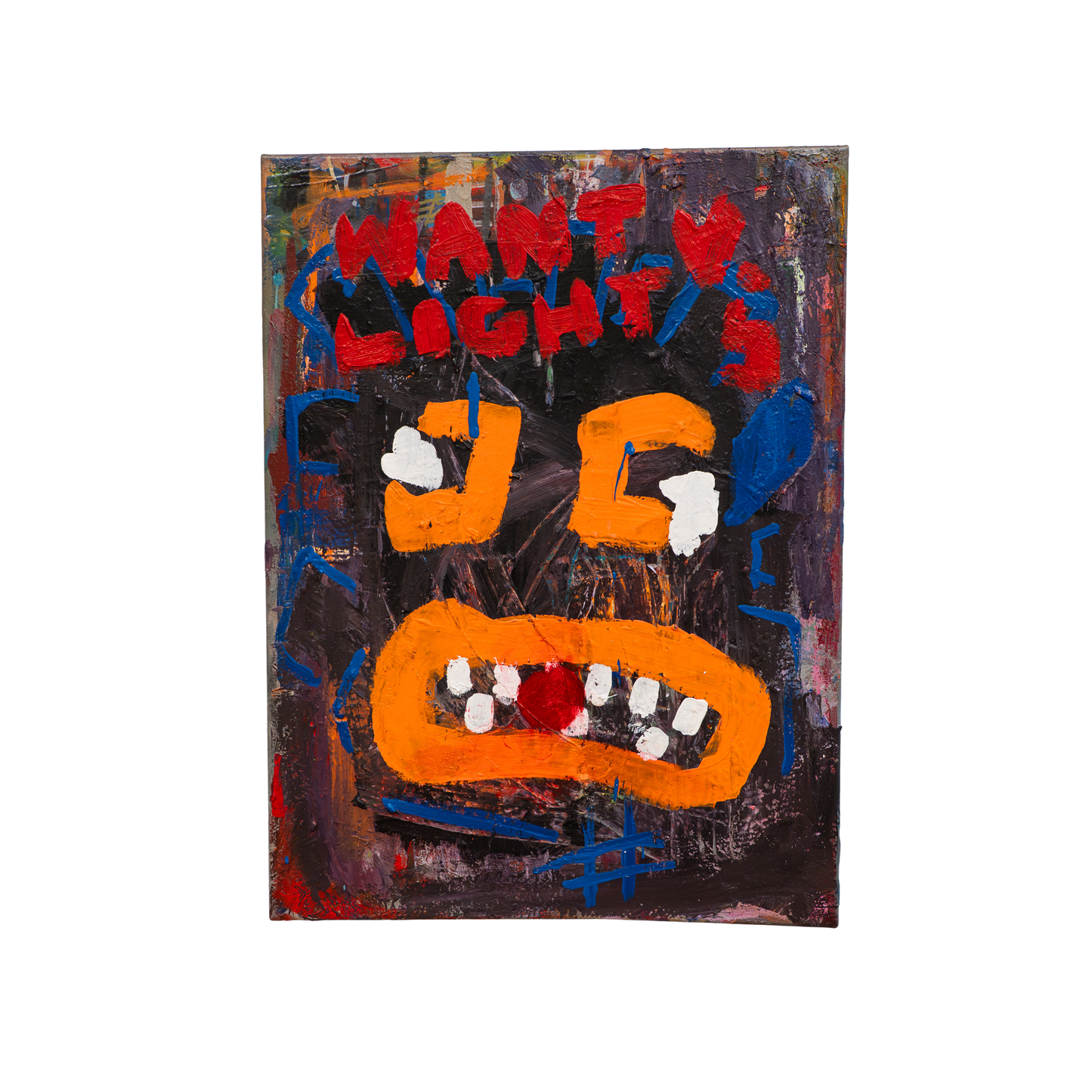 Fuego Todoterreno by GG Reckless, original contemporary abstract figurative painting with urban graffiti elements