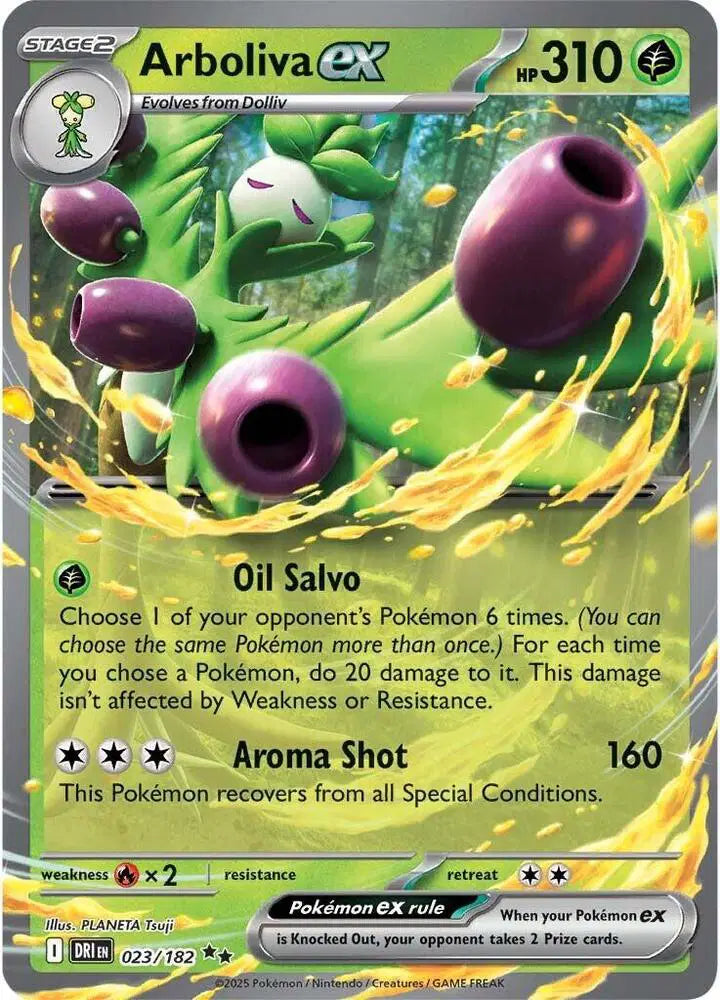 Arboliva ex Pokémon - Double Rare - 023/182 Destined Rivals