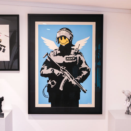 Banksy Flying Copper for sale Queenstown New Zealand