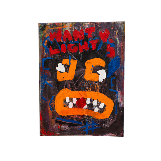 Fuego Todoterreno by GG Reckless, original contemporary abstract figurative painting with urban graffiti elements