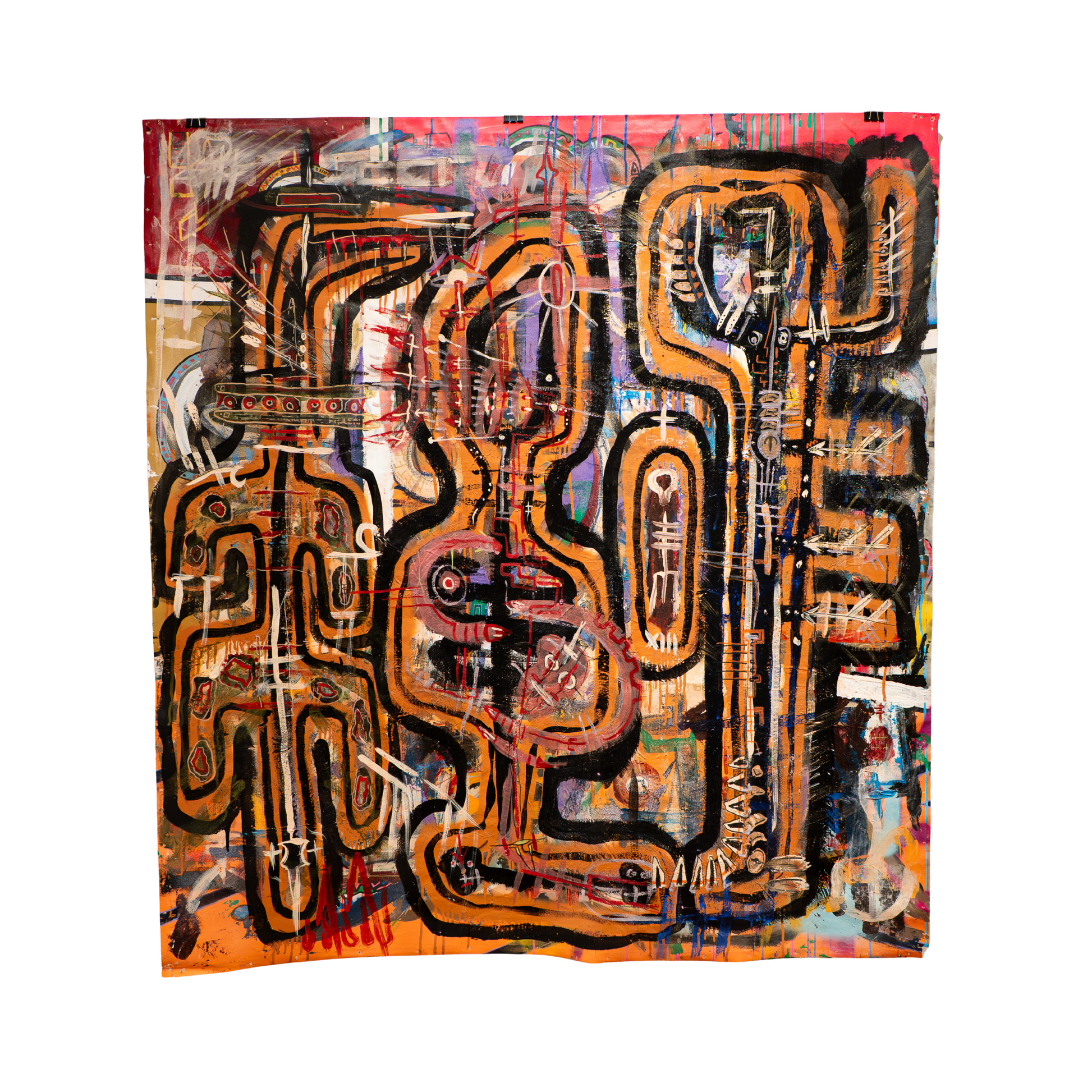 Popeye Was Greek by GG Reckless, original contemporary painting exhibited in Queenstown New Zealand