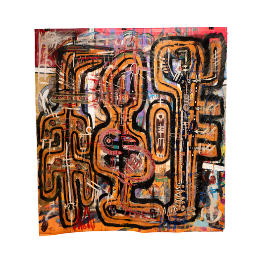 Popeye Was Greek by GG Reckless, original contemporary painting exhibited in Queenstown New Zealand